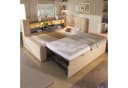 REDOM Polsterbett Flexibles Ausziehbett mit LED und Ladestation Beige Bild 2