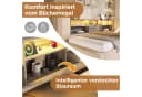 REDOM Polsterbett Flexibles Ausziehbett mit LED und Ladestation Beige Bild 5
