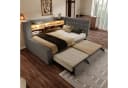 REDOM Polsterbett Flexibles Ausziehbett mit integrierter Ladestation Grau Bild 2