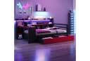 REDOM Schlafsofa Kinderbett Funktionsbett mit LED-Beleuchtung und Stauraum Bild 2