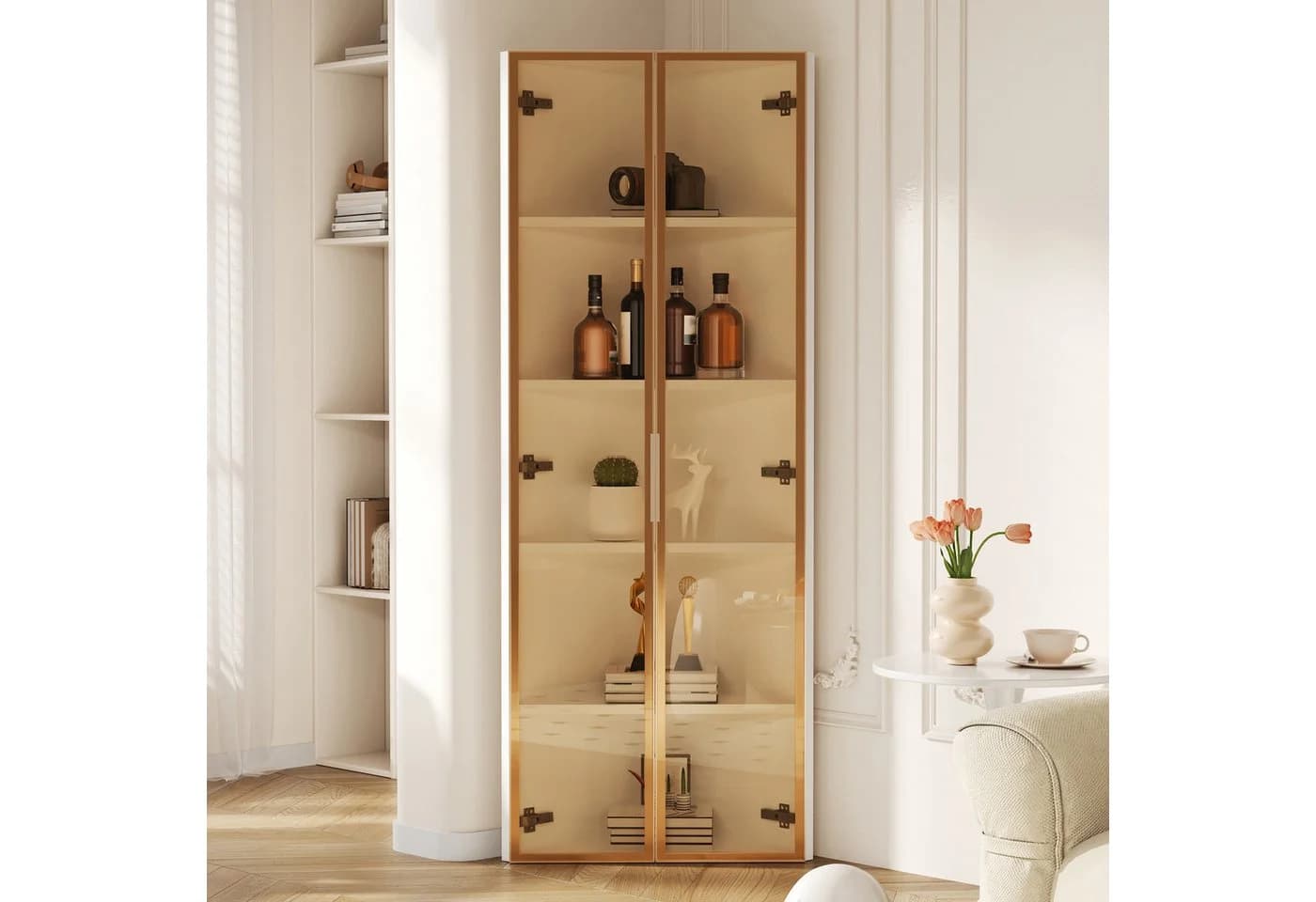 REDOM Eckvitrine LED-Beleuchtung Staubgeschütztes Glas - Bild 2