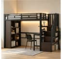 Hochbett aus Metall und MDF mit Eisenrahmen Bild 2