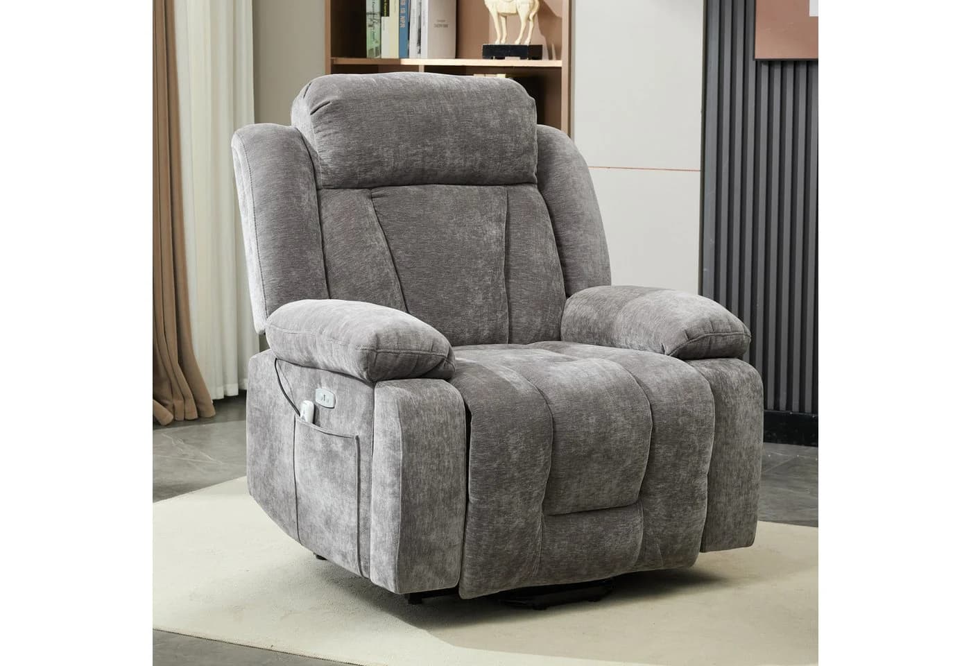 REDOM Relaxsessel mit Hebefunktion und Massage Grau - Bild 2
