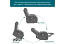 REDOM Relaxsessel mit Hebefunktion und Massage Grau Bild 5