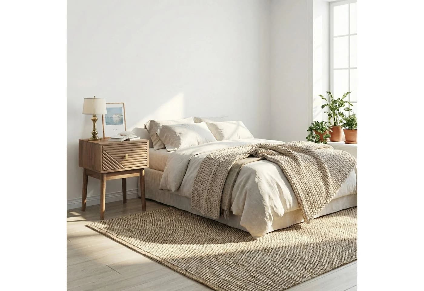 REDOM Nachttisch Kommode, 2er Set, Oak, 40x40x55 cm - Bild 3