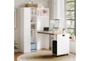 REDOM Eckschreibtisch Schreibtisch und Regal mit Steckdosen und USB-Anschluss Bild 1