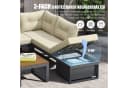 REDOM Gartenlounge-Set Beige mit Stauraum und verstellbarer Rückenlehne Bild 1