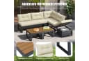 REDOM Gartenlounge-Set Beige mit Stauraum und verstellbarer Rückenlehne Bild 5