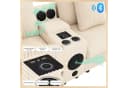 REDOM Wohnlandschaft Beige mit Konsole, Bluetooth & USB Bild 3