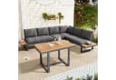 REDOM Gartenlounge-Set 5-fach verstellbare Rückenlehne Schwarz/Grau Bild 1