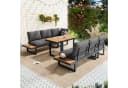 REDOM Gartenlounge-Set 5-fach verstellbare Rückenlehne Schwarz/Grau Bild 3