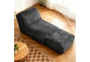 REDOM Modulares Bodensofa mit Schlaffunktion und Chaise Longue Schwarz Bild 2