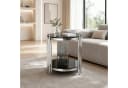 REDOM Beistelltisch Schwarz-Silber mit 2 Ebenen Bild 3
