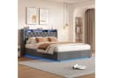 REDOM Polsterbett mit Stauraum & LED-Beleuchtung Grau Bild 4