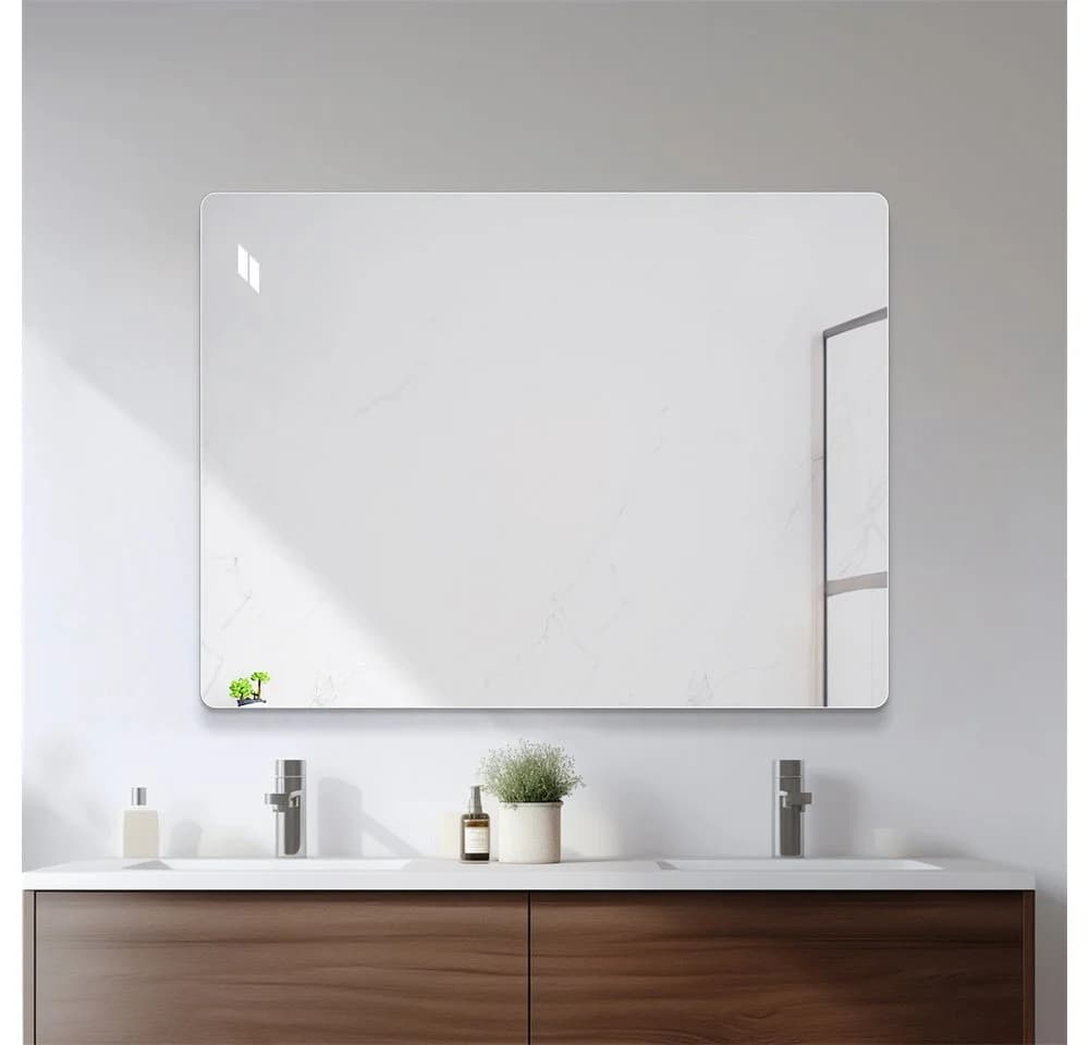 REDOM Spiegel Bathroom Rahmenlos Silber 80x60cm