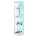 REDOM Vitrine Glas mit LED-Beleuchtung und Push-to-Open Tür Bild 1