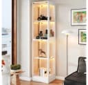 REDOM Vitrine Glas mit LED-Beleuchtung und Push-to-Open Tür Bild 4