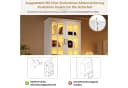 REDOM Vitrinenschrank Weiß mit Glastüren & LED Bild 5