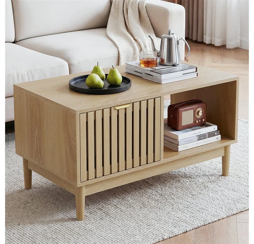 REDOM Couchtisch mit Stauraum Eiche Mid-Century - Bild 4