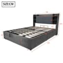 REDOM Stauraumbett Grau Hydraulisch mit USB-Anschluss Bild 5