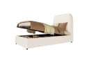 REDOM Polsterbett Beige mit Stauraum und Lattenrost Bild 3