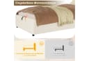 REDOM Polsterbett Beige mit Stauraum und Lattenrost Bild 5