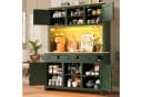 REDOM Hochschrank mit Lichtsystem Antique Green PE-Rattan Bild 2