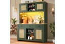 REDOM Hochschrank mit Lichtsystem Antique Green PE-Rattan Bild 3