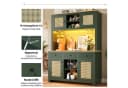 REDOM Hochschrank mit Lichtsystem Antique Green PE-Rattan Bild 5