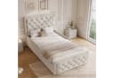 REDOM Polsterbett Beige Samt mit Bettkasten Bild 1