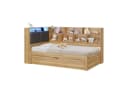 REDOM L-förmiges Holzbett 90x200 cm mit Ausziehbett, LED & USB Bild 5
