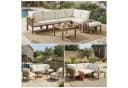 REDOM Gartenlounge-Set 7-tlg. Beige & Holzoptik Modular Bild 4