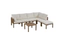 REDOM Gartenlounge-Set 7-tlg. Beige & Holzoptik Modular Bild 5