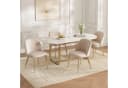 REDOM Esszimmerstuhl 2er-Set Beige Gold Samt Metall Bild 1