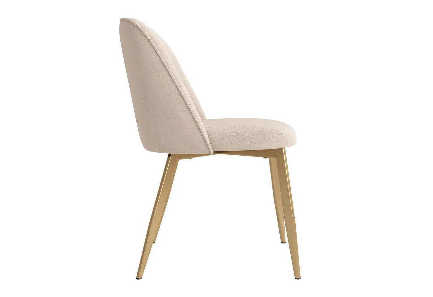 REDOM Esszimmerstuhl 2er-Set Beige Gold Samt Metall - Bild 5