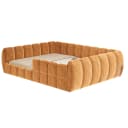REDOM Polsterbett Kinder-Bodenbett Samtbezug Orange Bild 5
