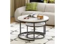 REDOM Nesting Couchtisch 2-tlg. Marmoroptik Schwarz Stahl Bild 4