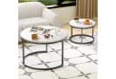 REDOM Nesting Couchtisch 2-tlg. Marmoroptik Schwarz Stahl Bild 5