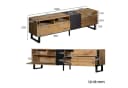 HAUSS SPOLE TV-Schrank 180 cm Holzfarbe Schwarz Bild 3