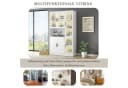 HAUSS SPOLE Vitrine 120 x 40 x 200cm mit LED-Licht und Türen für Wohnzimmer Weiß Bild 1