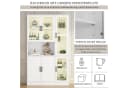 HAUSS SPOLE Vitrine 120 x 40 x 200cm mit LED-Licht und Türen für Wohnzimmer Weiß Bild 4