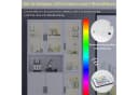 HAUSS SPOLE Vitrine 120 x 40 x 200cm mit LED-Licht und Türen für Wohnzimmer Weiß Bild 5