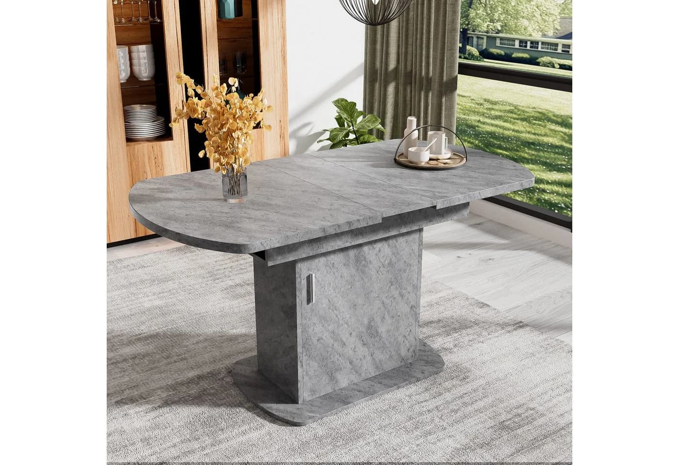 HAUSS SPOLE Ausziehbarer Esstisch 110-130 cm Grau