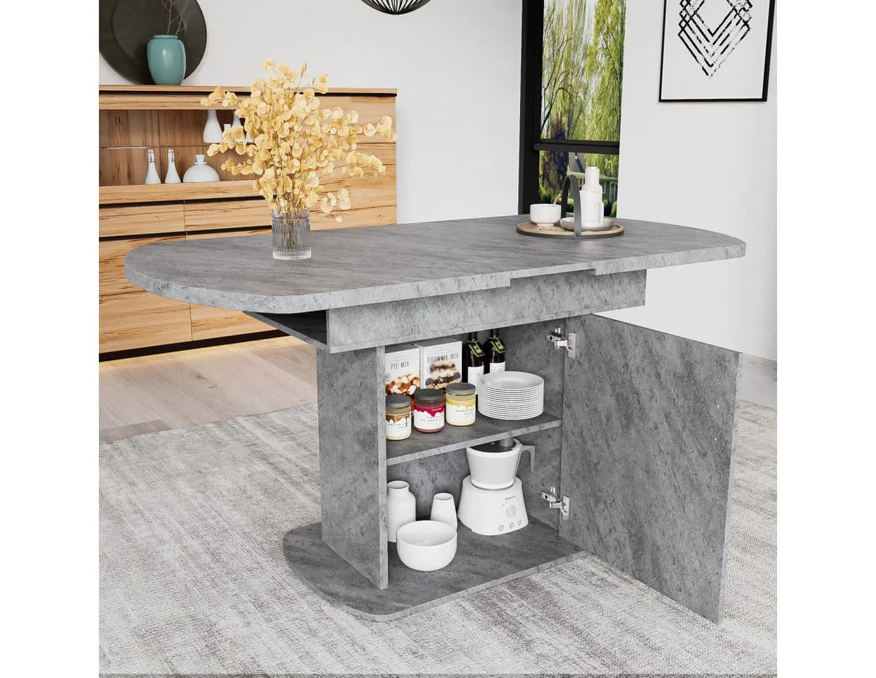 HAUSS SPOLE Ausziehbarer Esstisch 110-130 cm Grau - Bild 2