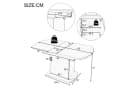 HAUSS SPOLE Ausziehbarer Esstisch 110-130 cm Grau Bild 5