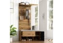 HAUSS SPOLE Garderoben-Set mit Spiegel, Schuhbank mit Polster, Schuhschrank, Regal, Kleiderhaken Bild 1