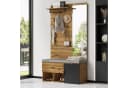 HAUSS SPOLE Garderoben-Set mit Spiegel, Schuhbank mit Polster, Schuhschrank, Regal, Kleiderhaken Bild 2
