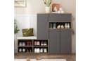 HAUSS SPOLE Schuhschrank Grau mit gepolstertem Sitz und verstellbaren Regalen Bild 1
