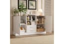HAUSS SPOLE Sideboard 140 cm Weiß/Braun mit Soft-Close Bild 3