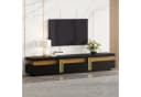 HAUSS SPOLE Lowboard Schwarz 3 Schubladen TV-Board 200 cm Bild 1